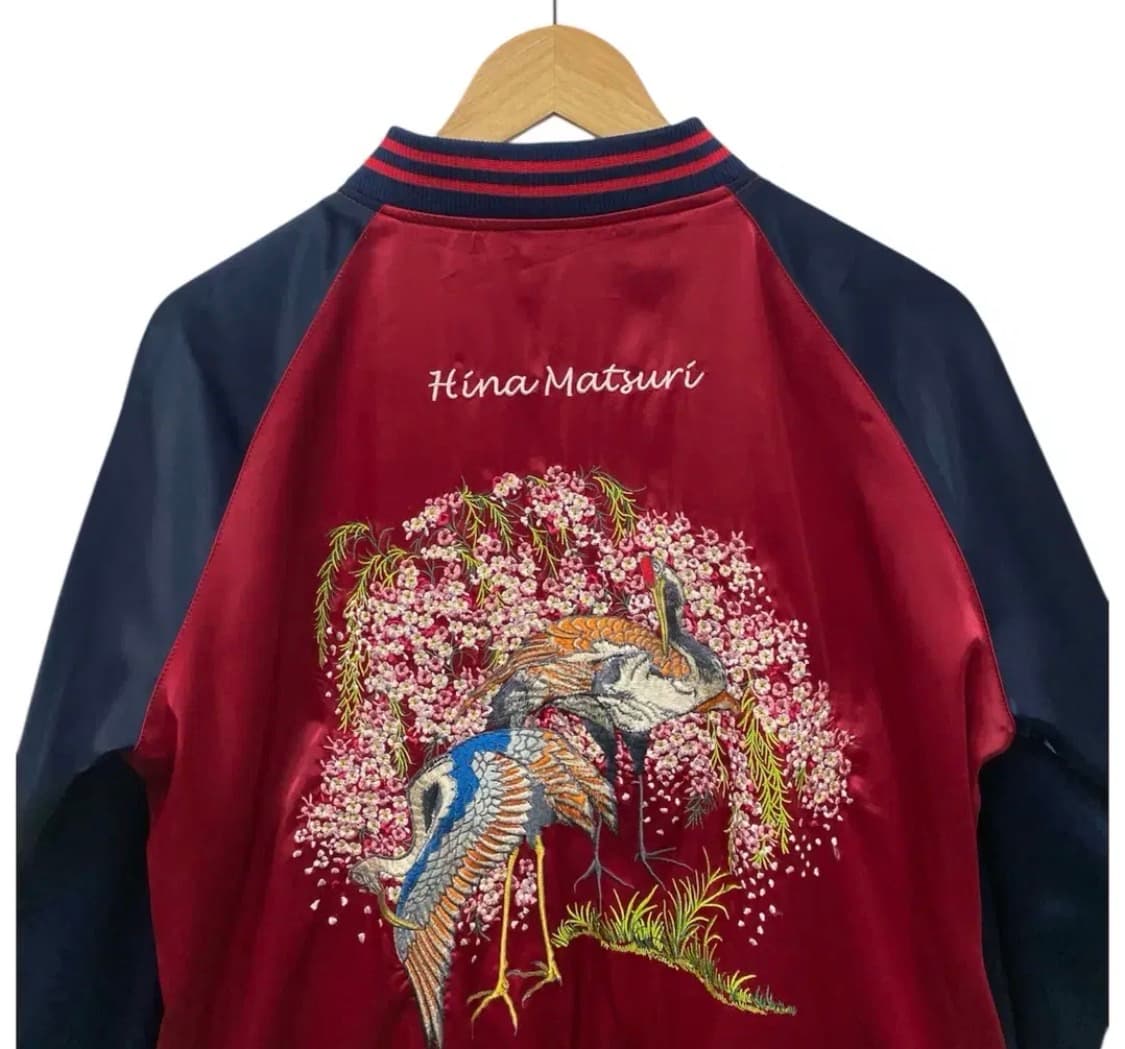 자라 ZARA 리버시블 빈티지 스카쟌 봄버점퍼 M 상품이미지4