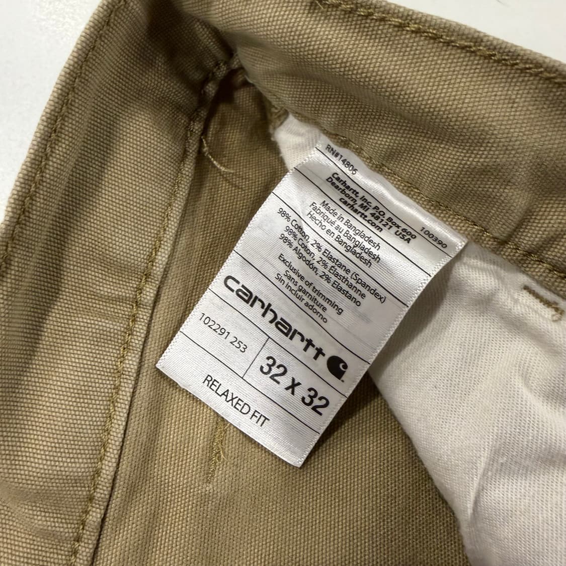 [32] 칼하트 카펜더 베이지 워크 팬츠 B252 상품이미지7