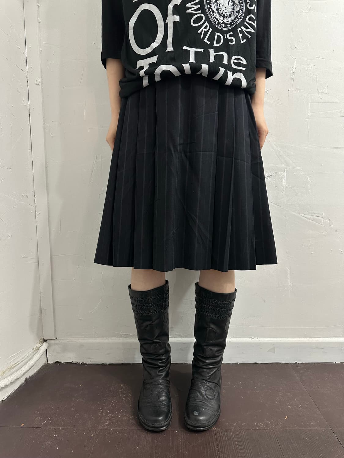 pleats midi skirt 상품이미지1