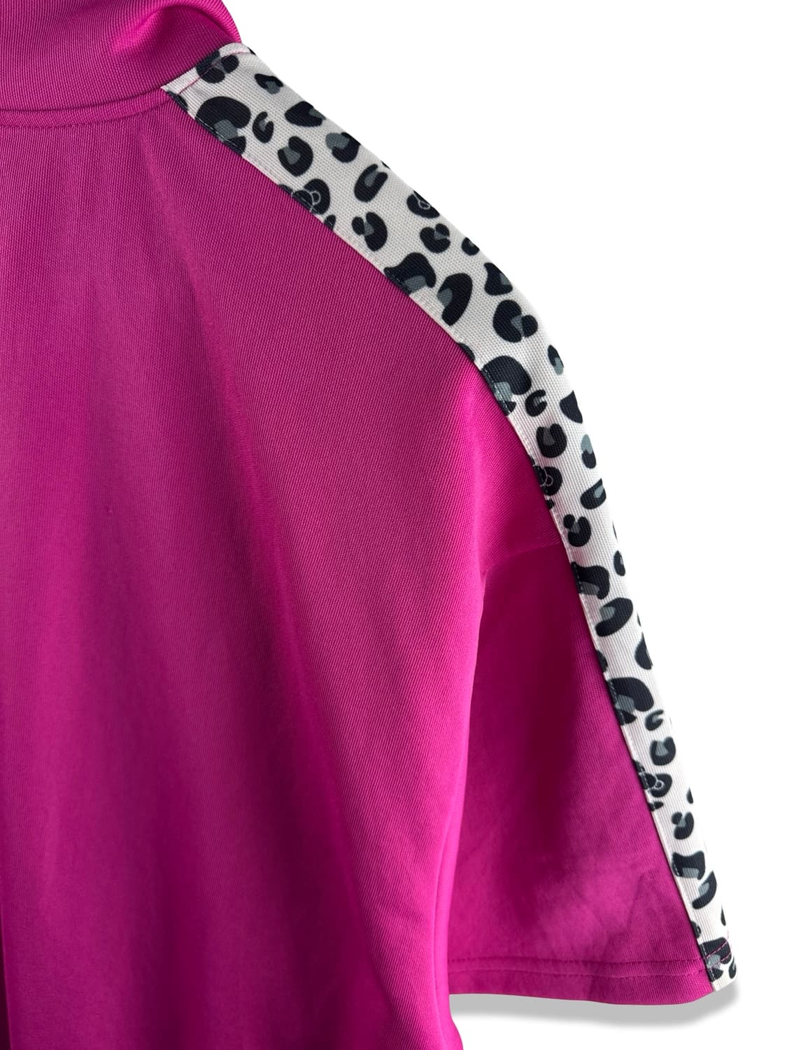 헬로키티 50주년 레오파드 큐빅 핑크반팔져지2195 상품이미지5