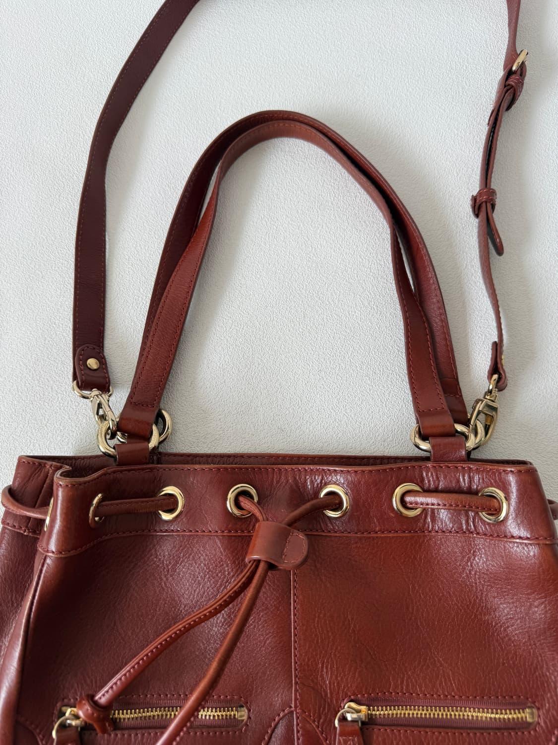 몽삭(monsac) 레더 토트백(크로스 가능) 상품이미지3