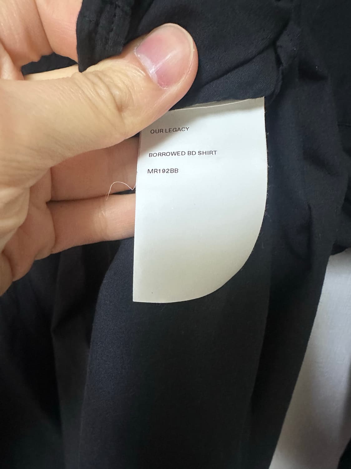 아워레가시 버로우드 블랙 셔츠 상품이미지6