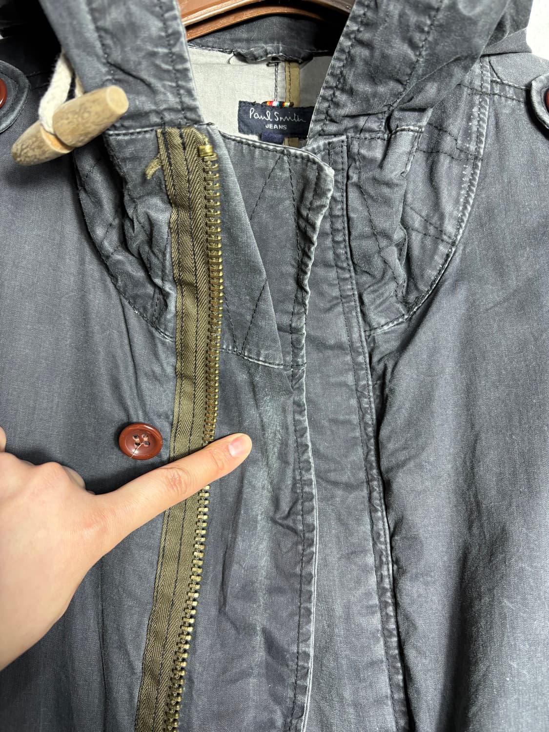 폴 스미스 그레이 데님 워시드 야상 자켓 상품이미지9