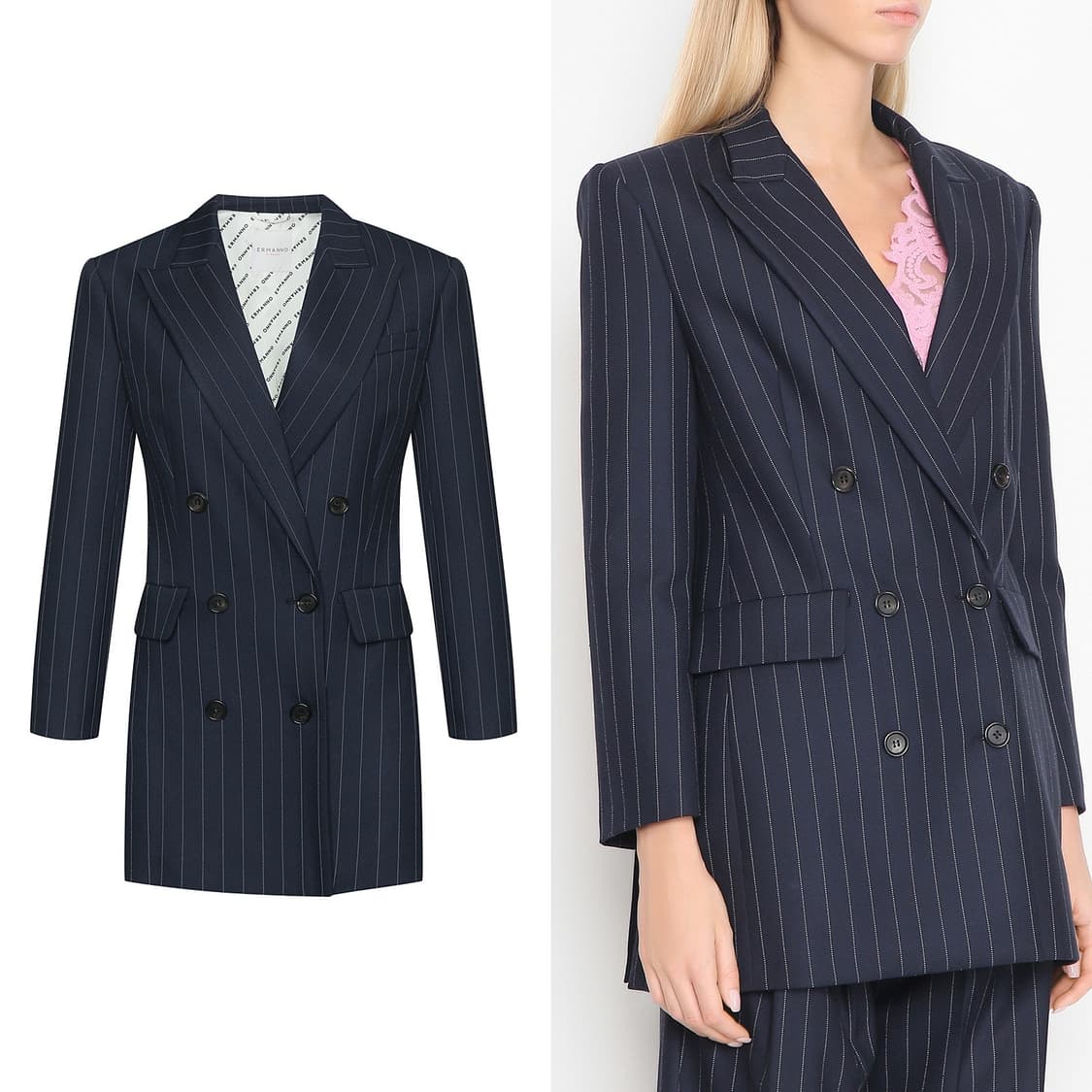 에르마노피렌체 23 핀스트라이프 블레이저 상품이미지2