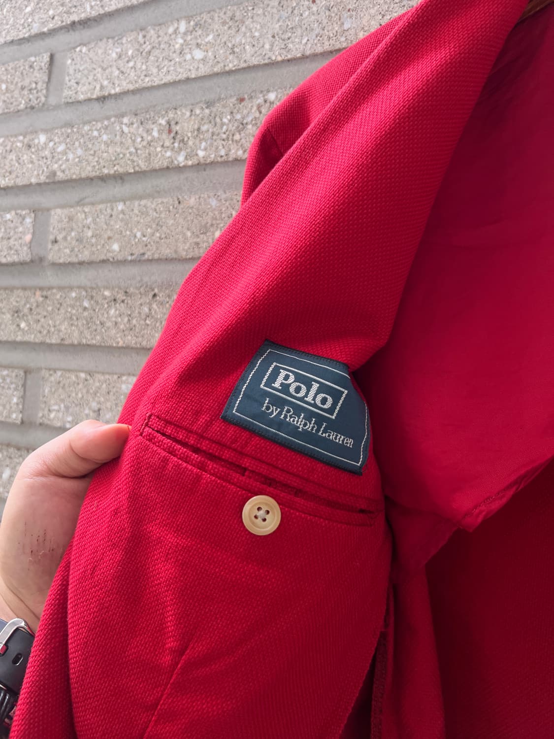 [M]폴로 랄프로렌 Made in Italy 레드 코튼 블레이저 상품이미지6