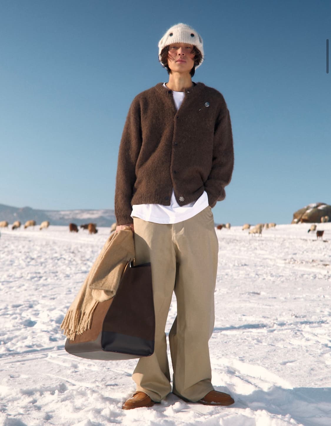 STU(에스티유) / 모헤어 가디건 브라운 / L사이즈 상품이미지2