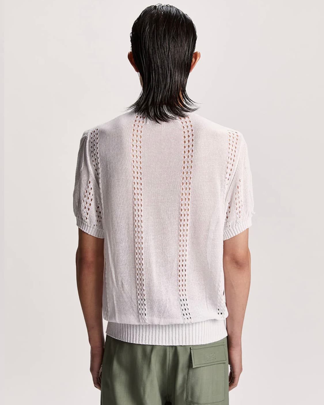 [L]마리아노 25ss CORMAGLIANO 반팔 니트 집업/화이트 상품이미지4