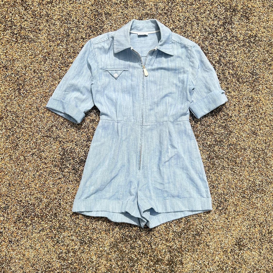 산드로(Sandro)연청 데님 점프수트 자켓 상품이미지1