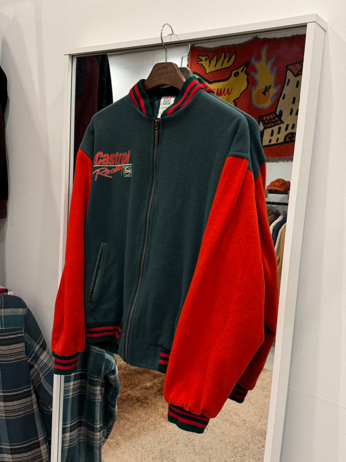 90s Castrol 빈티지 레이싱 울 바시티 자켓 (England) 상품이미지1