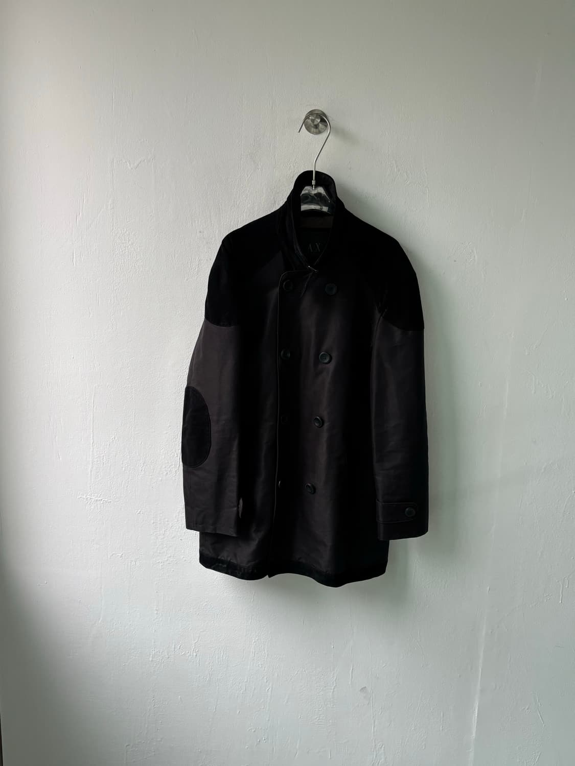 아르마니 익스체인지 스웨이드 코팅 하이넥 코트  상품이미지1