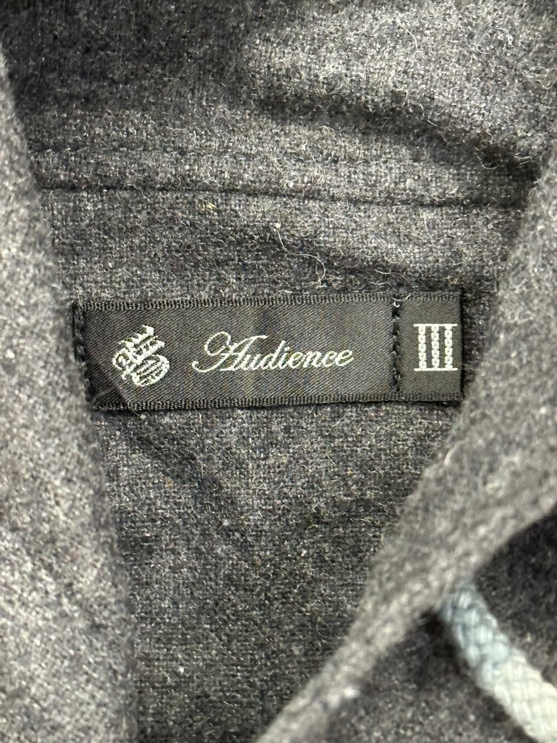 3)Japanese vintage 차콜 울 후드 코트자켓 상품이미지6