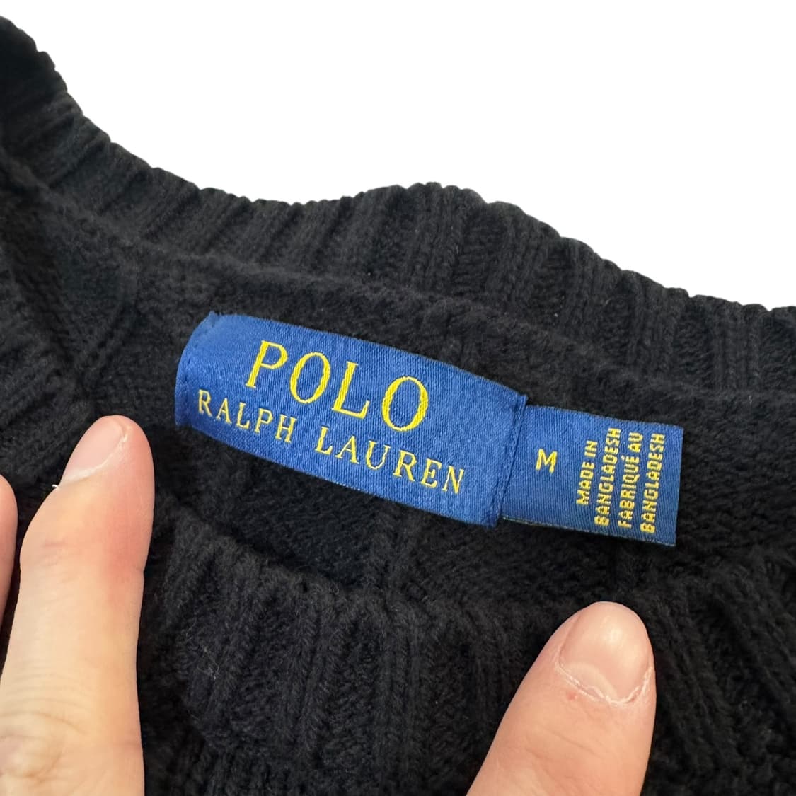 신형 폴로 랄프로렌 블랙 꽈배기 니트 상품이미지3