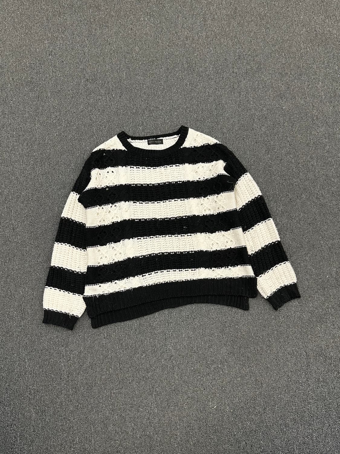 L)Japanese vintage 여성 단가라 니트 스웨터 상품이미지1