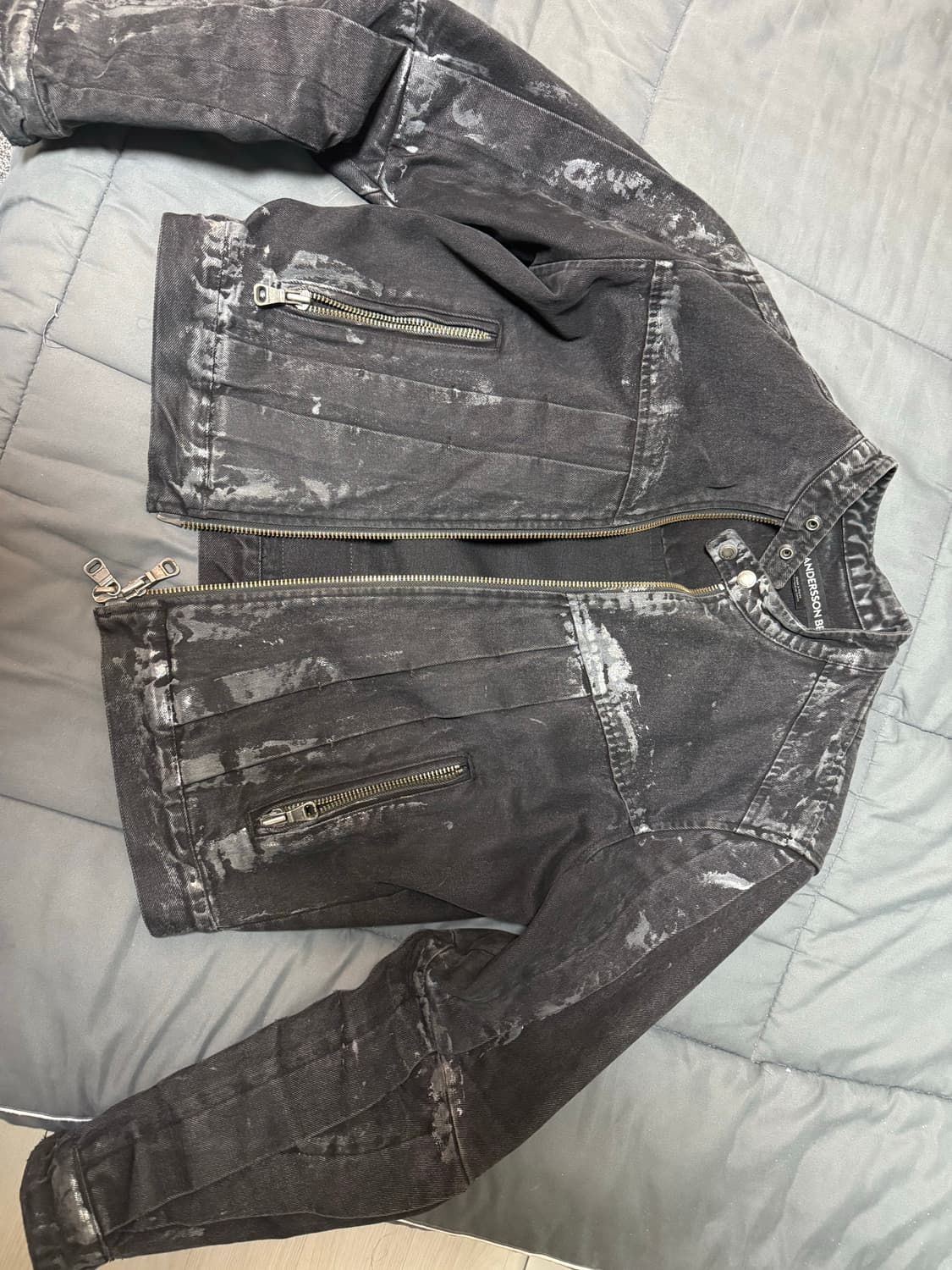 앤더슨벨 데님 모터사이클 자켓 상품이미지1