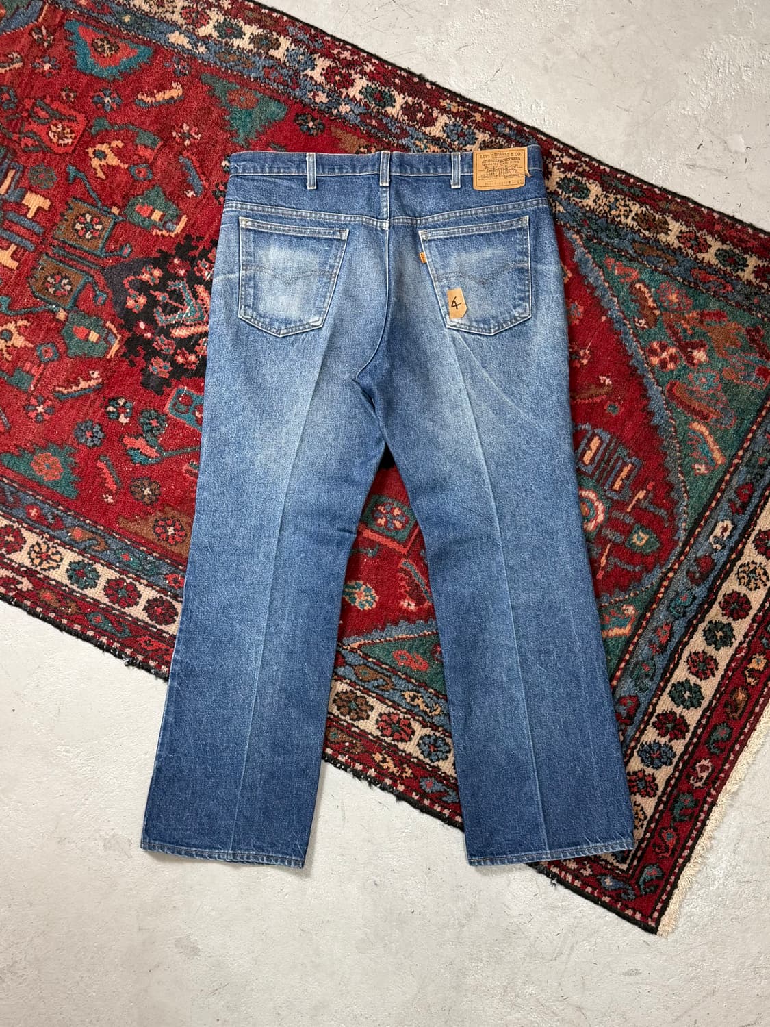 80's USA Made 빈티지 리바이스 517 오렌지탭 부츠컷 상품이미지4