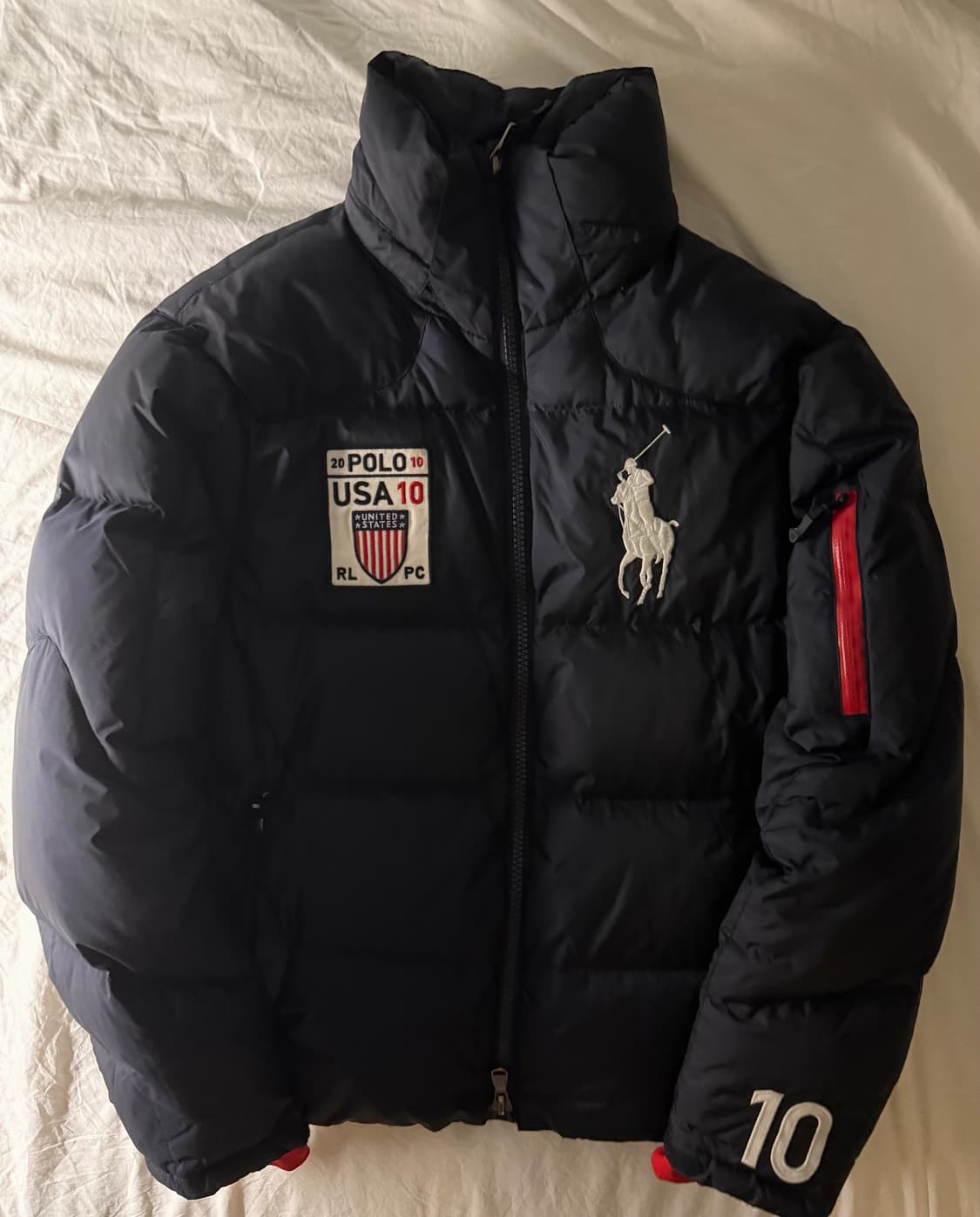 폴로 빅포니 성조기 패딩 다크네이비 상품이미지4