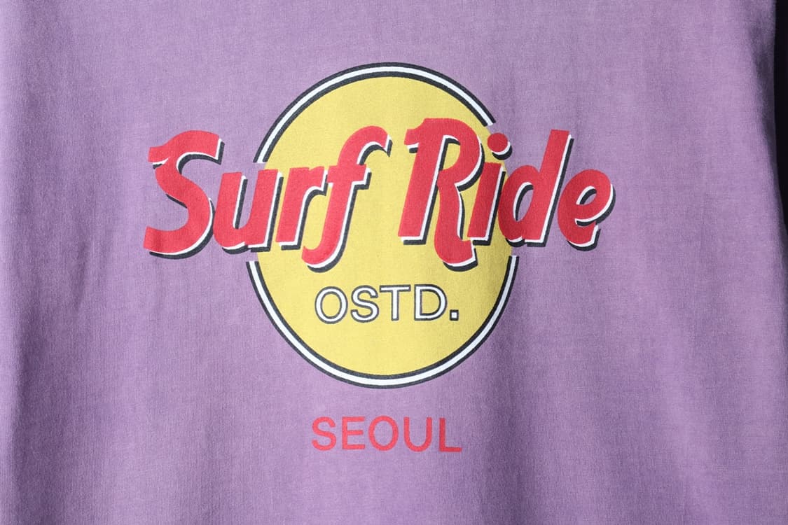 (M-XL) 아웃스탠딩 반팔 티셔츠 서프라이드 워싱 퍼플-H33168 상품이미지5