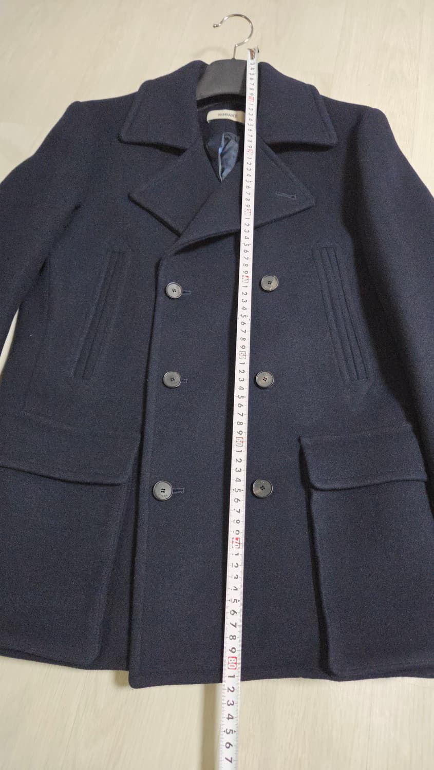 (착샷) 노앙 피코트 울 코트 네이비 상품이미지5