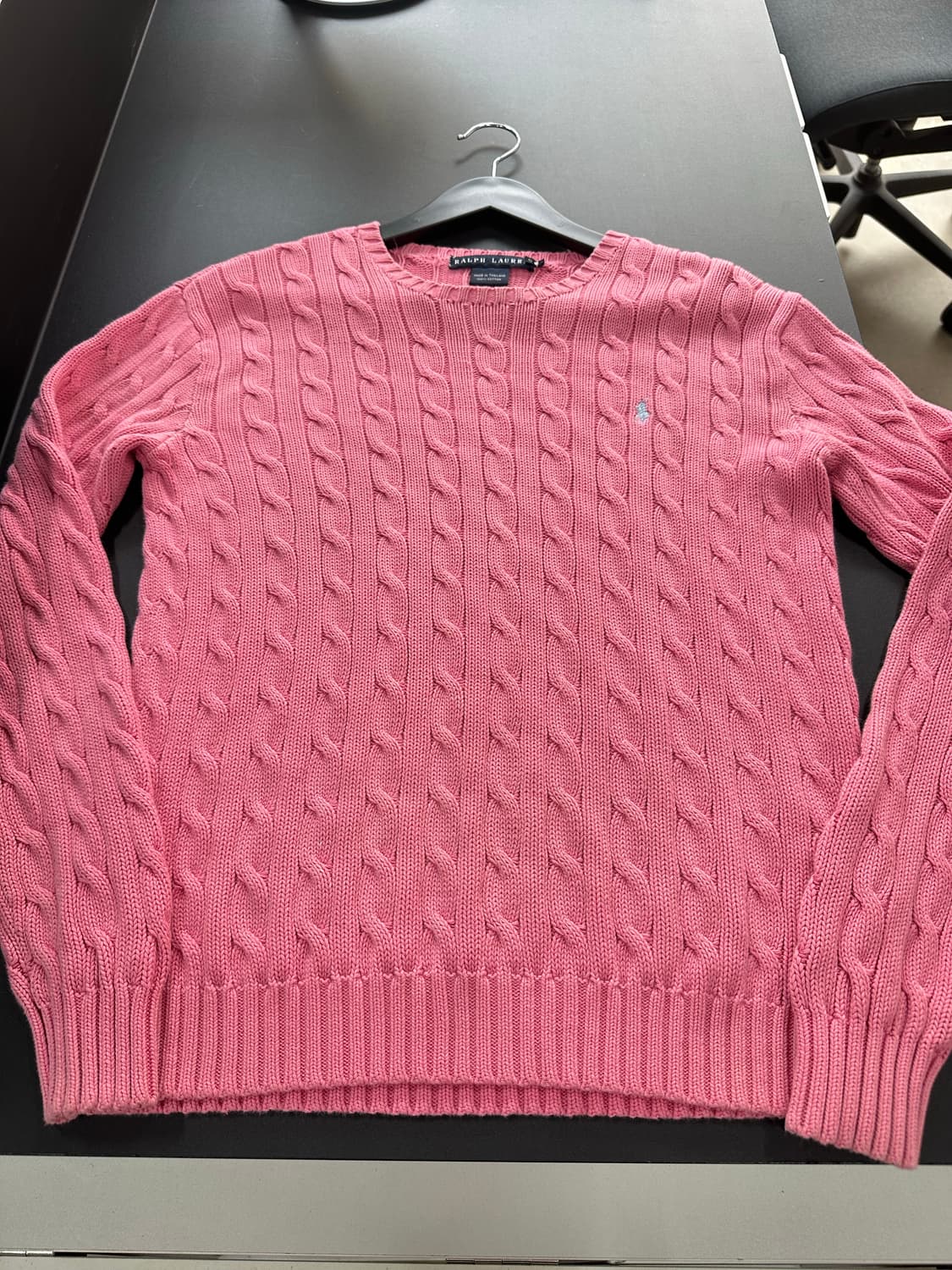 폴로랄프로렌 꽈배기 케이블 니트 핑크 상품이미지4