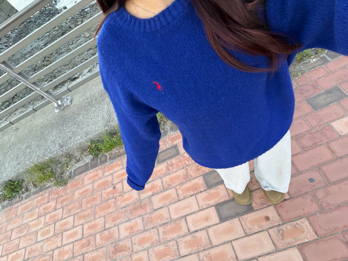 폴로 랄프로렌 레드 포니 블루 니트(xl) 상품이미지8