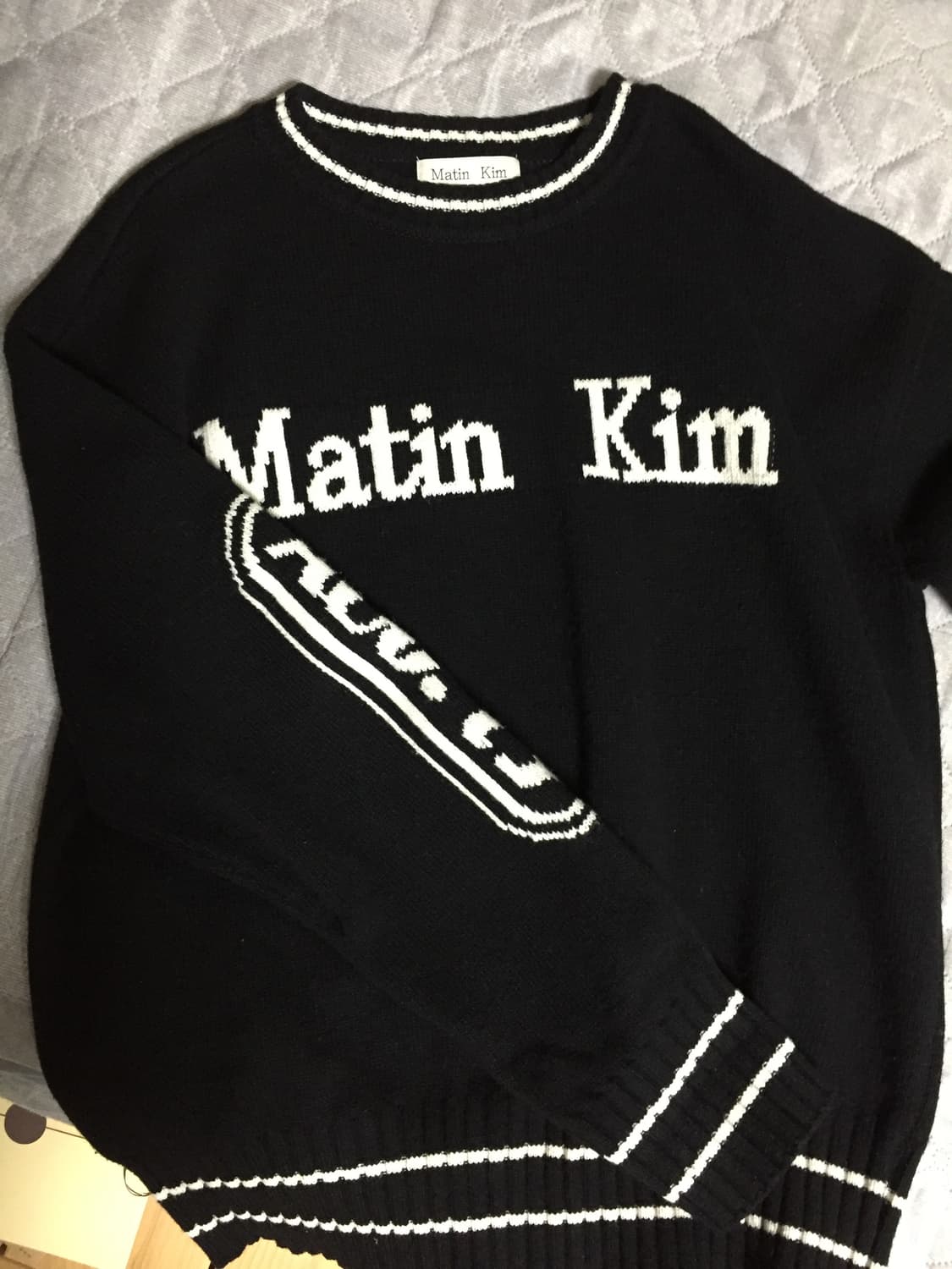 마뗑킴 스펠 니트 블랙 상품이미지2