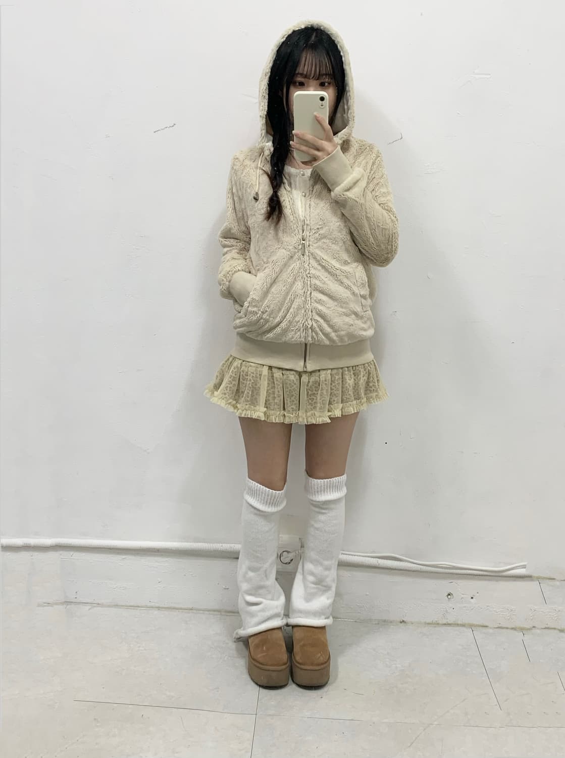 [CECIL MCBEE] 세실맥비 코리락쿠마 폭닥 퍼 후드집업 상품이미지2