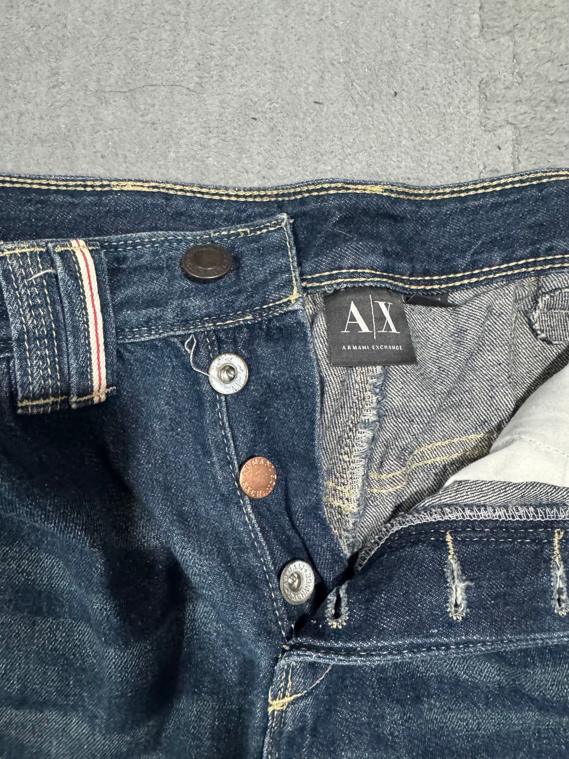 알마니익스체인지 셀비지 데님 쇼츠 상품이미지4