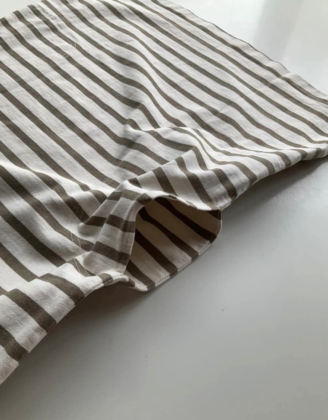 프랑스 Tournier Jersey 원단 스트라이프  원피스(롱 티셔츠) 상품이미지9