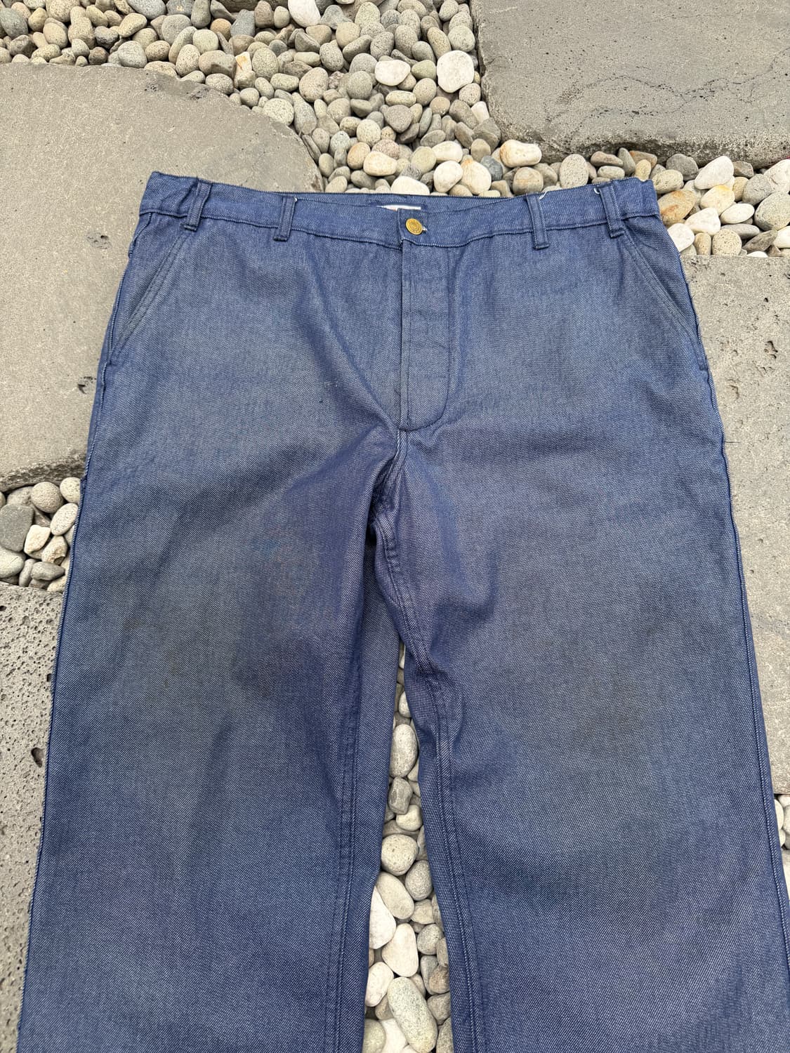 90s VINTAGE WASHED BARBE BLEUE 데님프렌치워크팬츠 상품이미지3