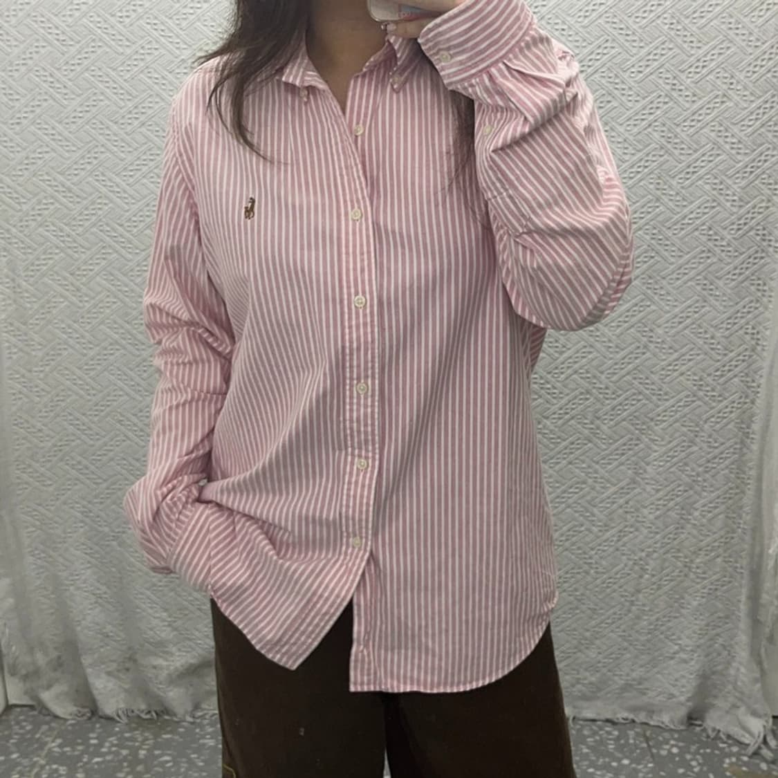 폴로 랄프로렌 멀티포니 오버핏 스트라이프 긴팔 셔츠 105 C06014 상품이미지1