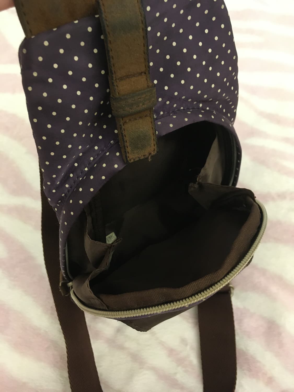 네이비 도트 돼지코 슬링백 헤이세이 모리걸 갸루 바디백 상품이미지3