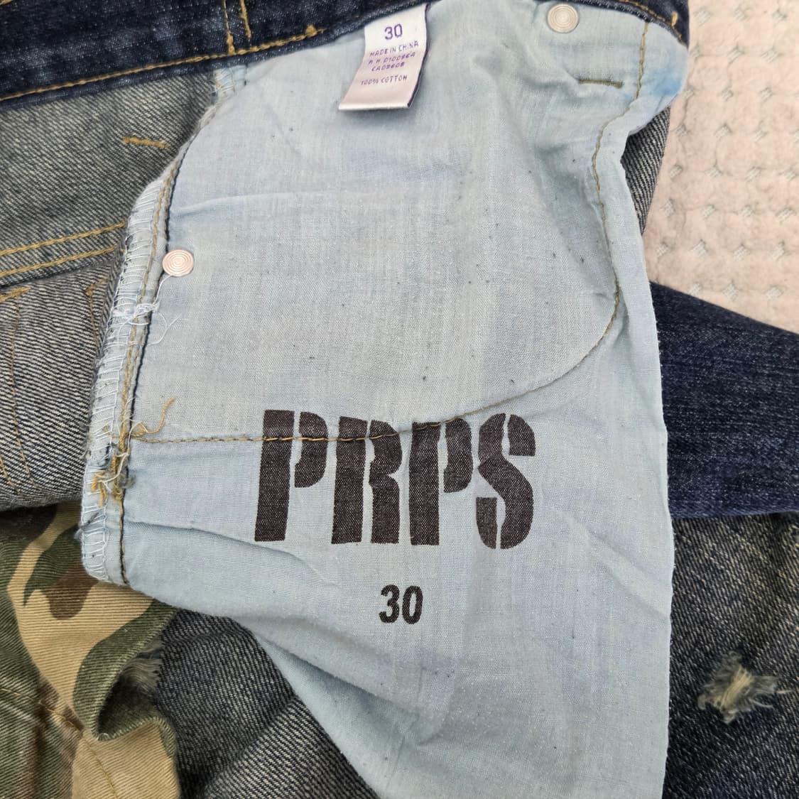 Prps Japan 빈티지 크랙워싱 데님 팬츠  상품이미지7
