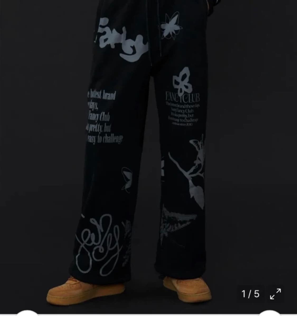 네스티 팬시클럽 블랙 조거팬츠 익세시브 조거 팬츠 상품이미지1