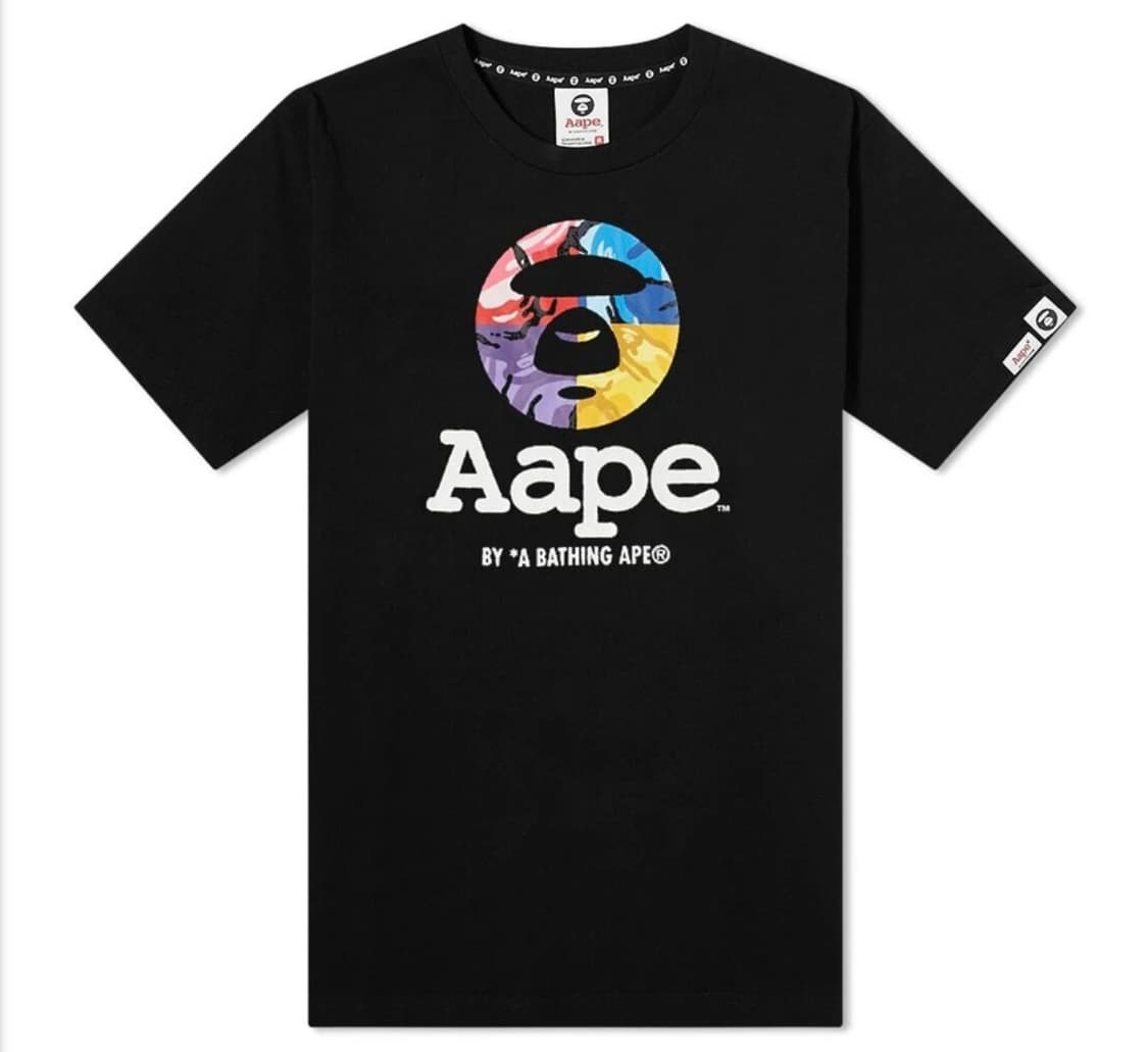 에이프 multi camo moon face 티셔츠 상품이미지1