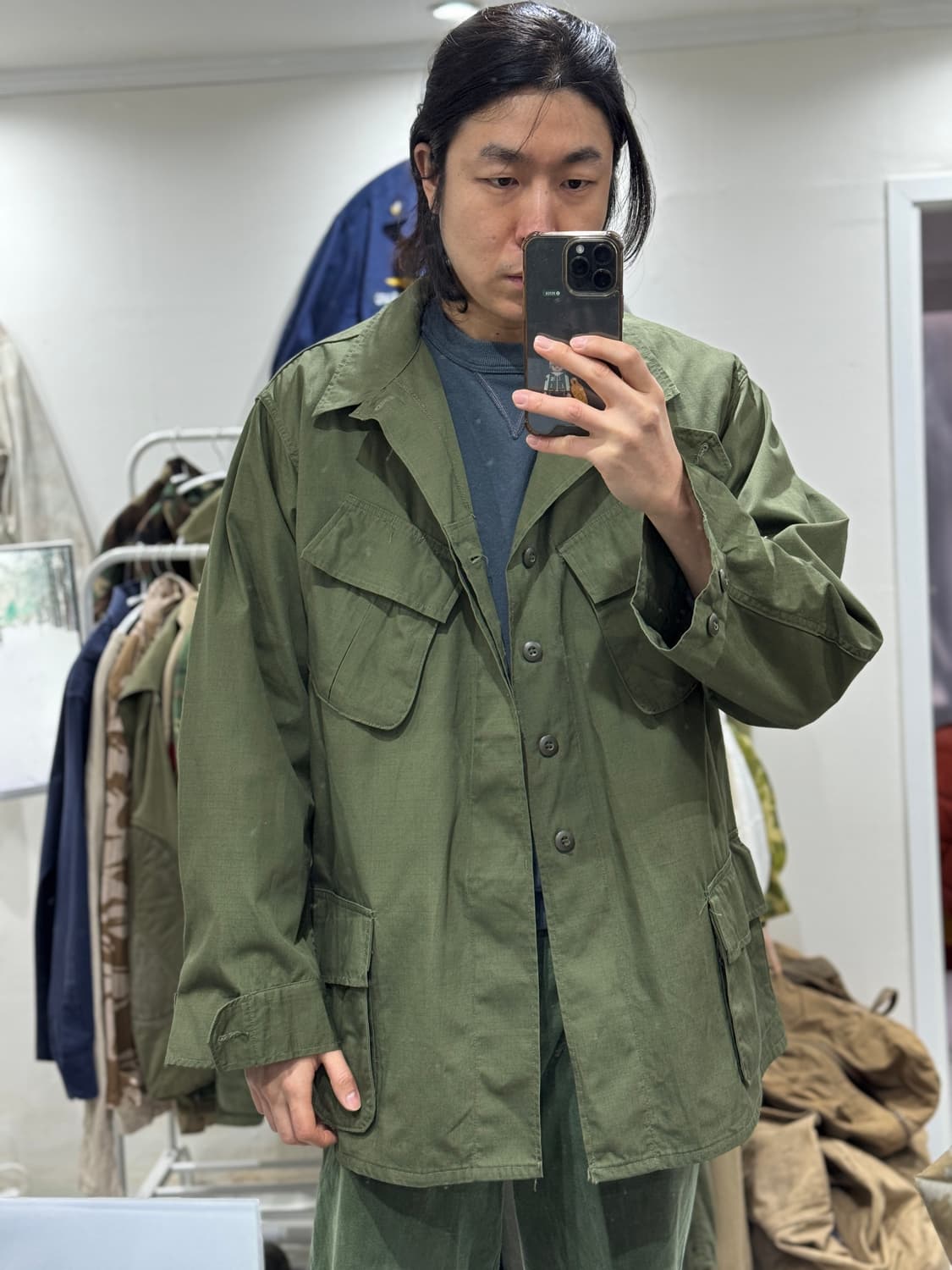 미사용) 60s 미군 오리지널 정글퍼티그 자켓 (XL) 상품이미지8