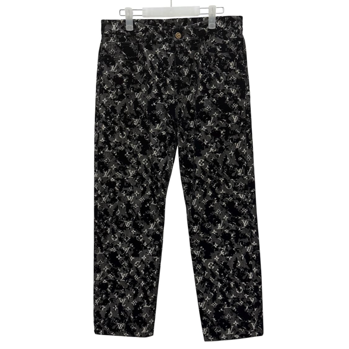 루이비통 모노그램 플록 시즈널 벨벳 데님팬츠 (32)  상품이미지1