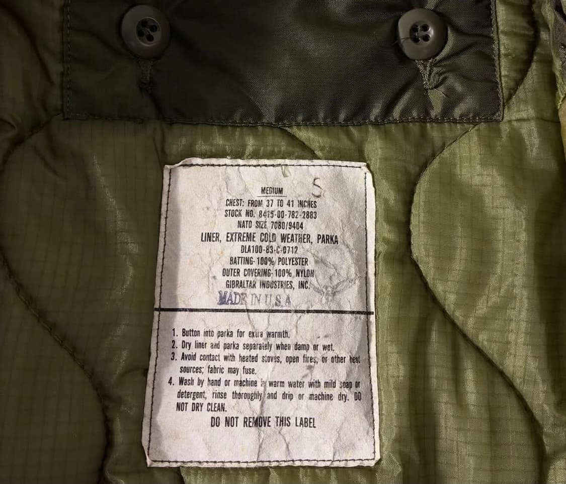 usa 밀리터리 야상 점퍼 카키색 M65 개파카 상품이미지2