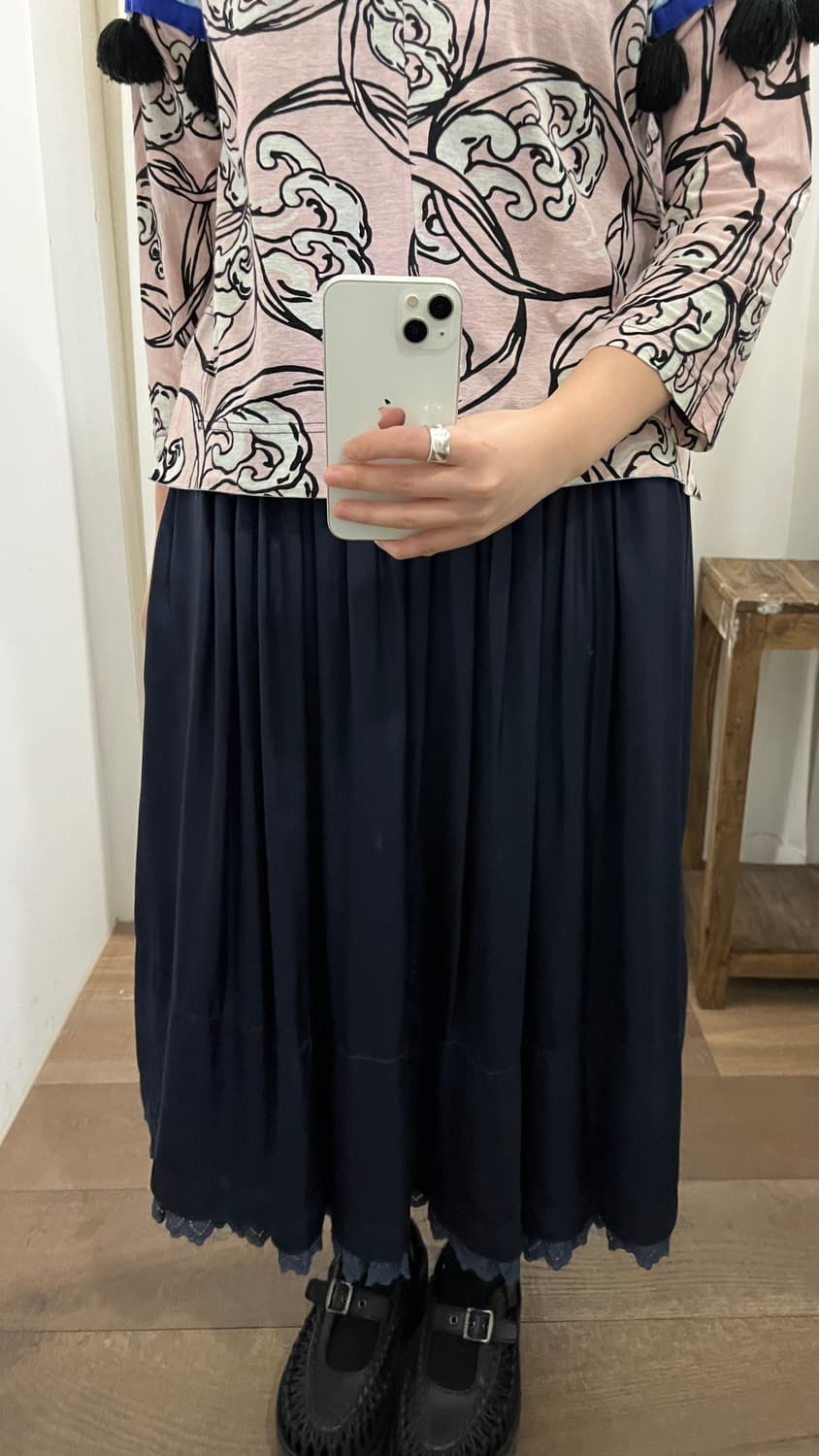 Shirring Lace Layer Skirt 상품이미지3
