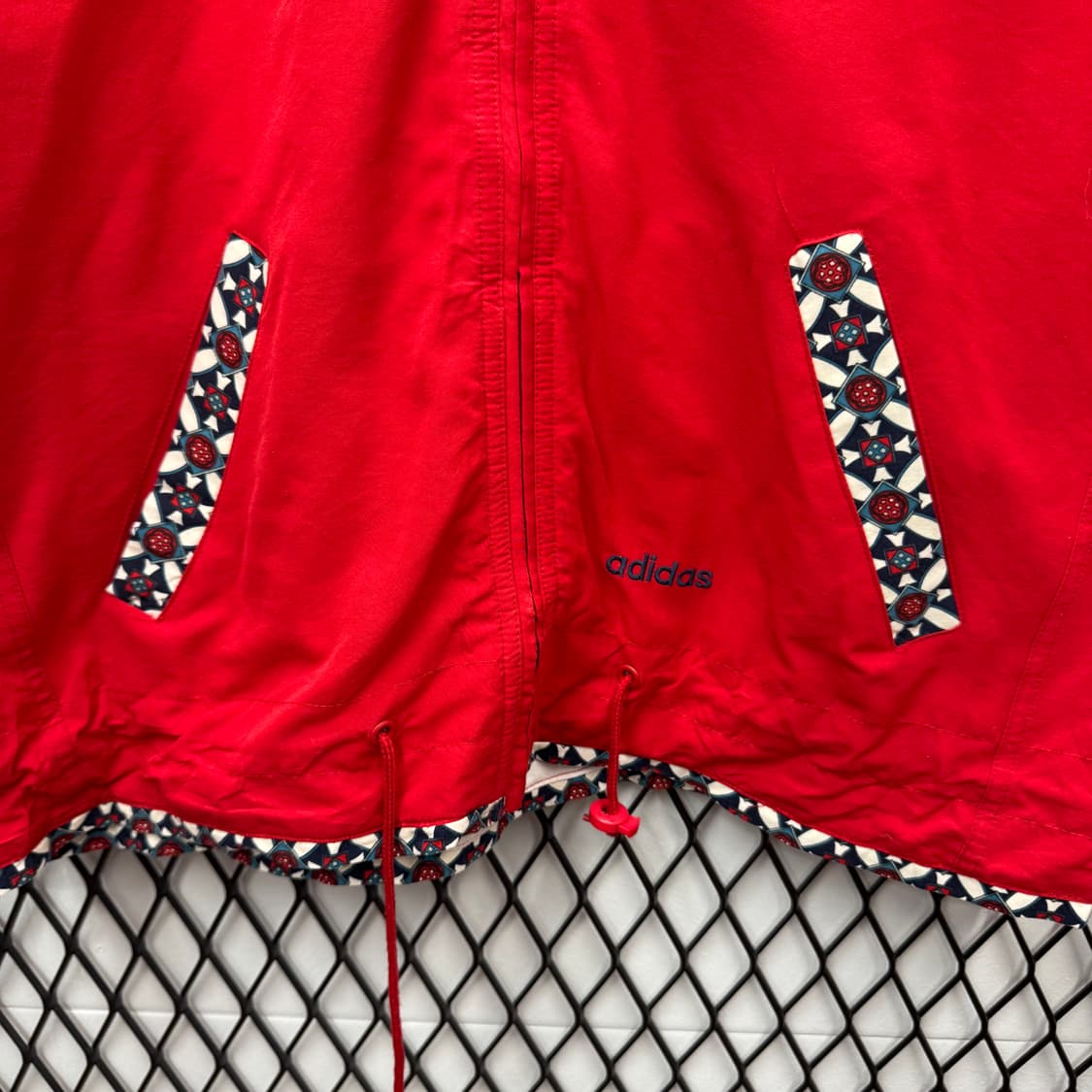 00s 아디다스 올드스쿨 바람막이 사이드 트랙 포인트 네이비 레드 상품이미지5