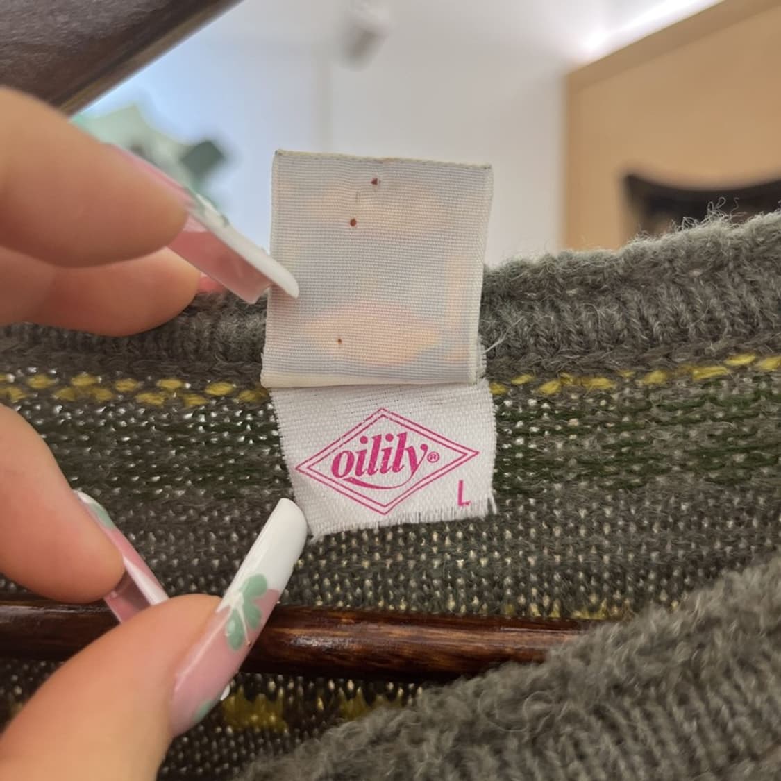 오일릴리 모리 코지 노르딕 코위찬 보헤미안 패턴 니트 L C11037 상품이미지6