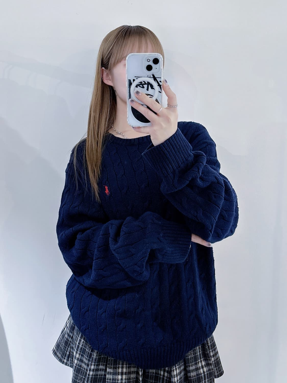 폴로랄프로렌 네이비 포니 케이블 니트 상품이미지2