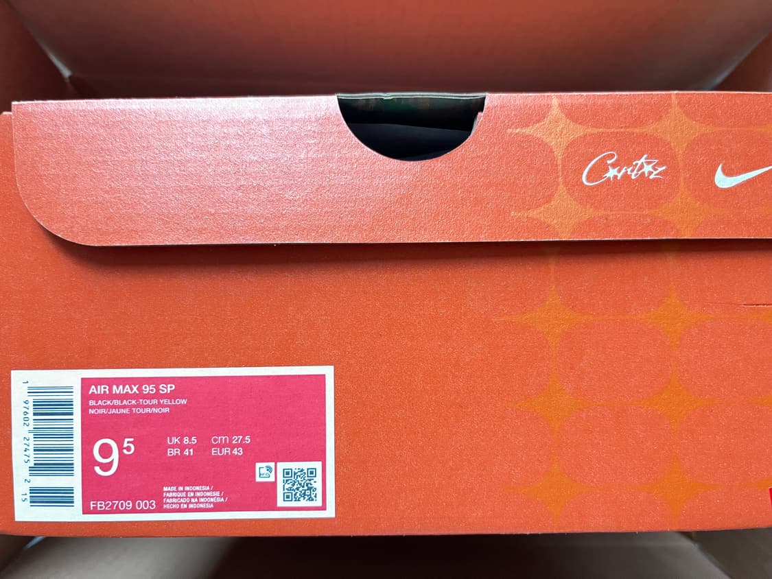 나이키 코르테이즈 에어맥스 95 블랙 앤 투어 옐로우, 275 상품이미지3