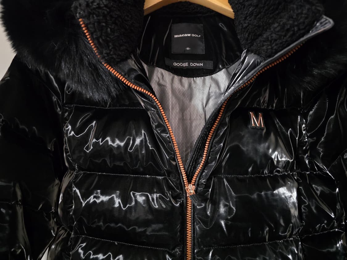 마코 골프 여성 폭스퍼 구스패딩 유광블랙. 싸이즈  90.  55
 상품이미지2