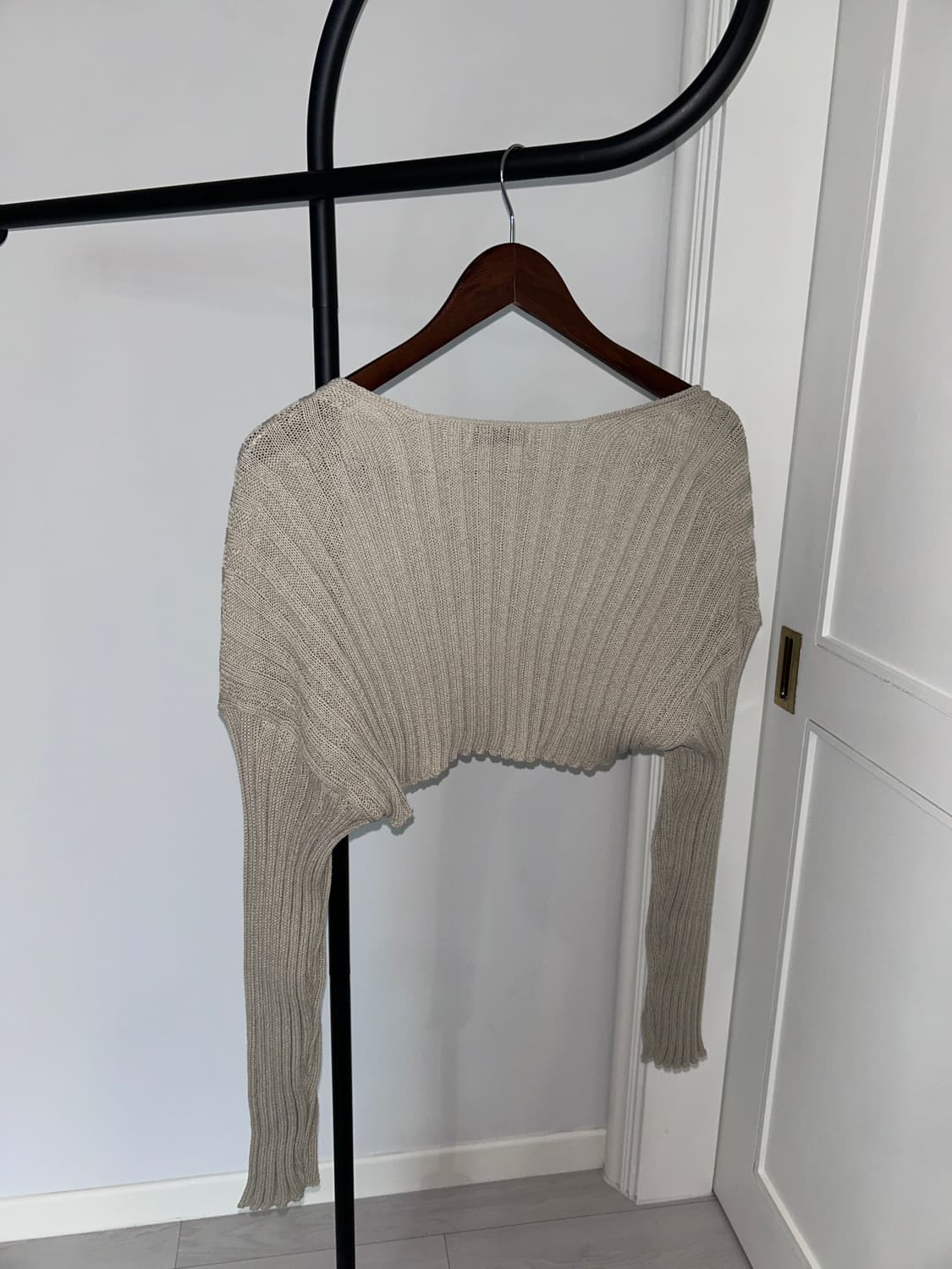 Beige Rib Knit Bolero / 빈티지 니트 볼레로 상품이미지4