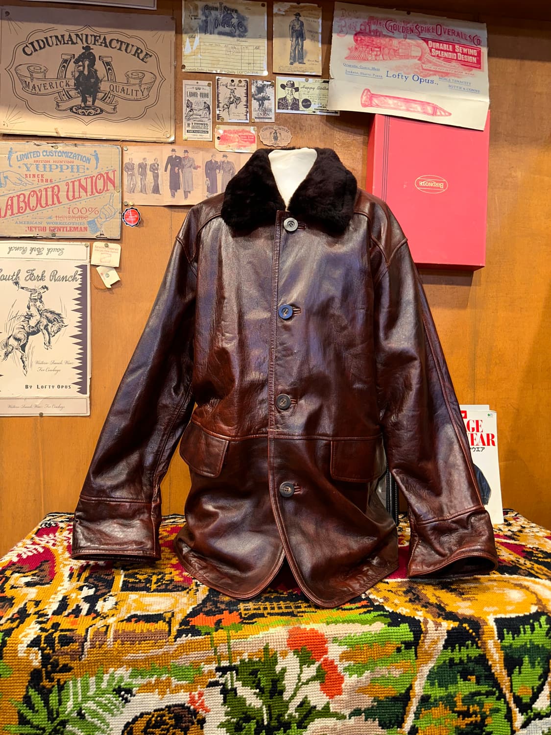 ( XL-2XL ) 가죽카코트 가죽자켓 가죽코트 워크웨어 아메카지 상품이미지1