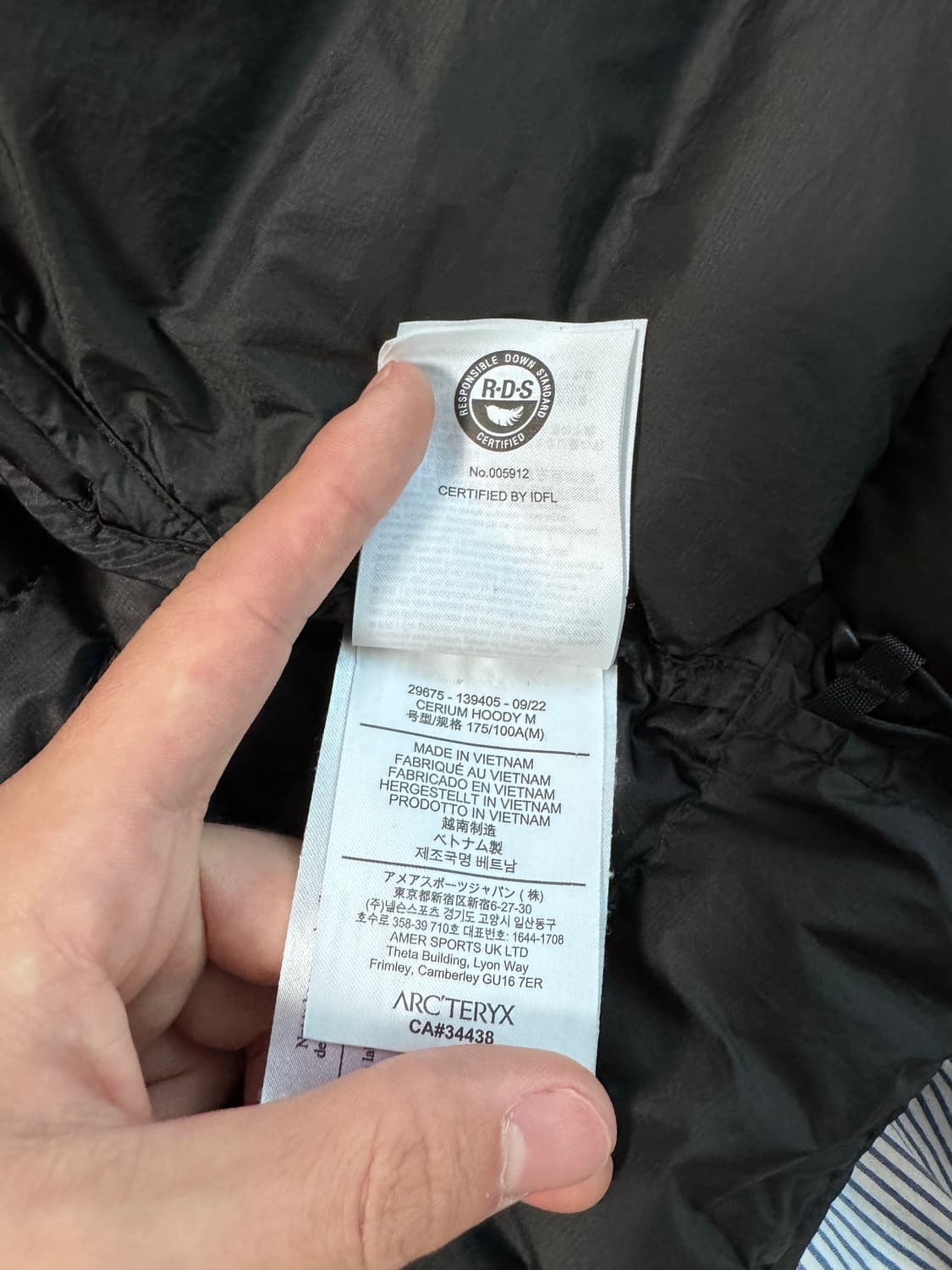 (S급) 아크테릭스 세륨 후디 블랙  상품이미지10