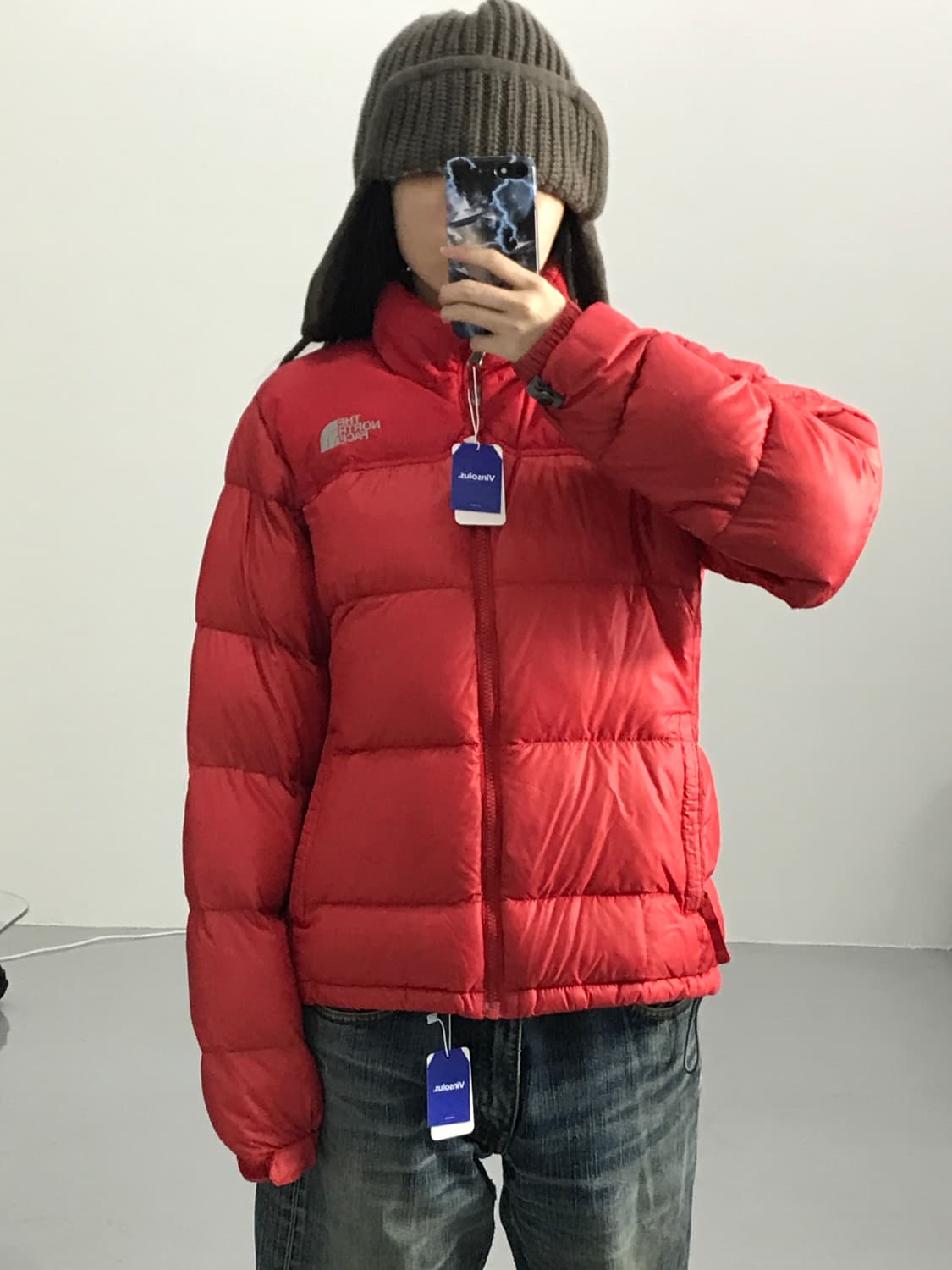 노스페이스 레드 구스다운 패딩 상품이미지1