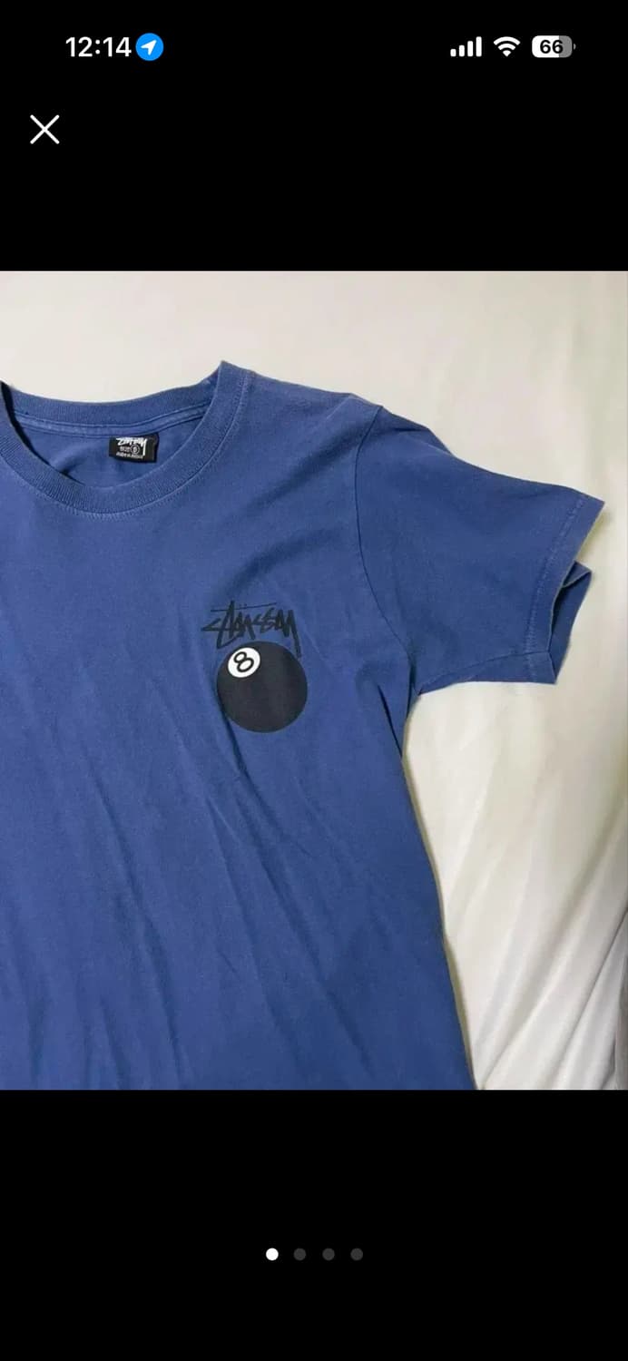 스투시 8볼 파란색 티 상품이미지1
