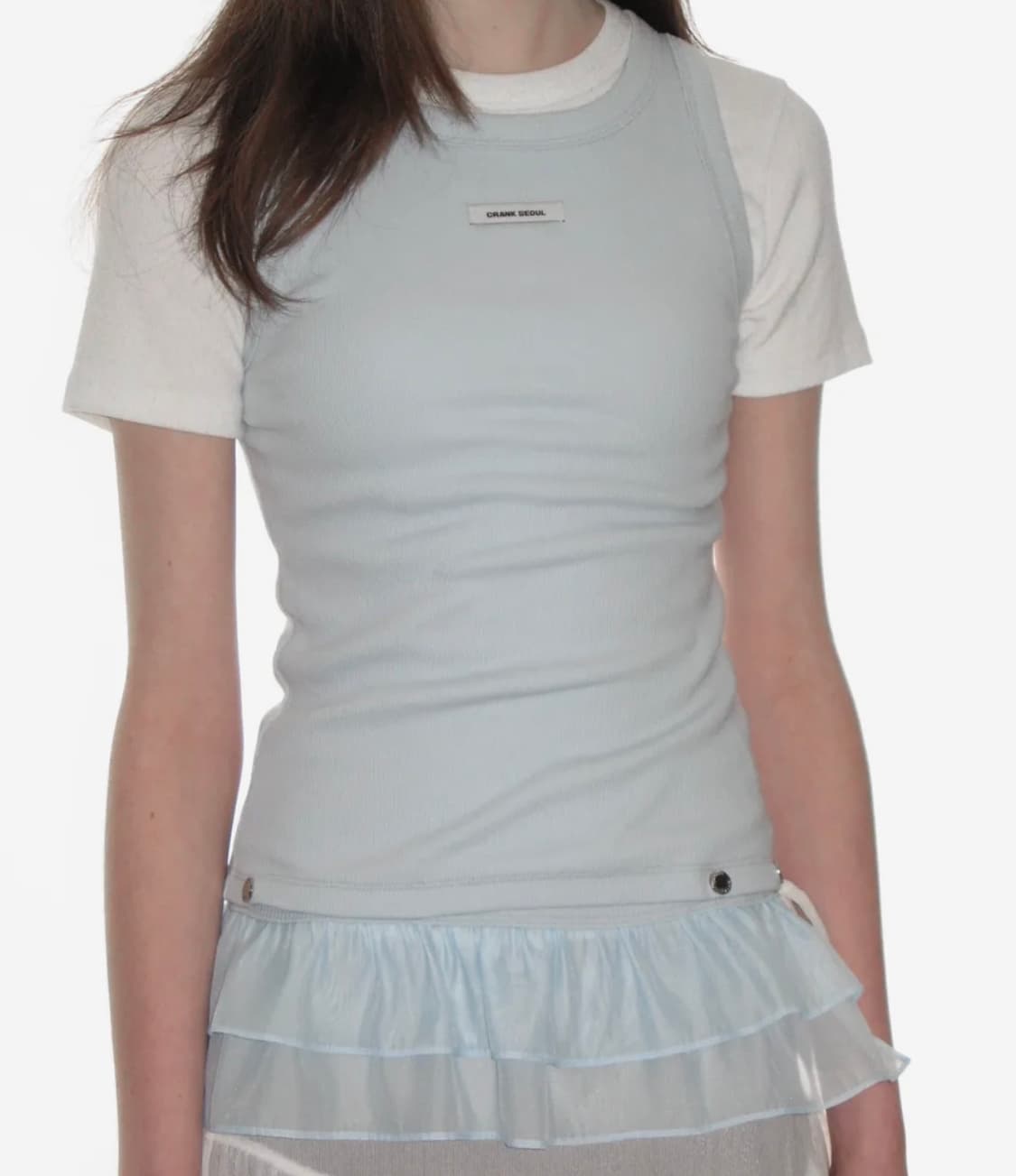 크랭크 프릴 스냅 슬리브리스_스카이 상품이미지1