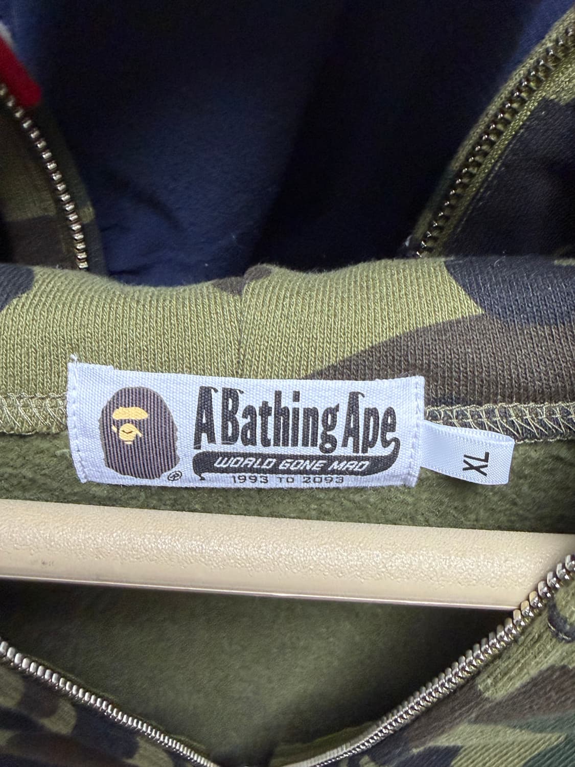 베이프 샤크 후드집업 녹계 XL 상품이미지2